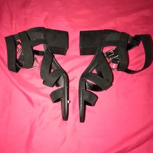 BUNDLE: Two pairs of Suede sandals.